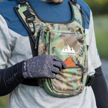 FROSTY PEAKS ergonomic minimalist build stays close to your chest.