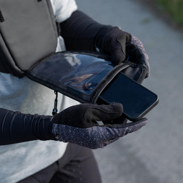 Frosty Peaks chest rig black detailed stitching, durable rugged build.