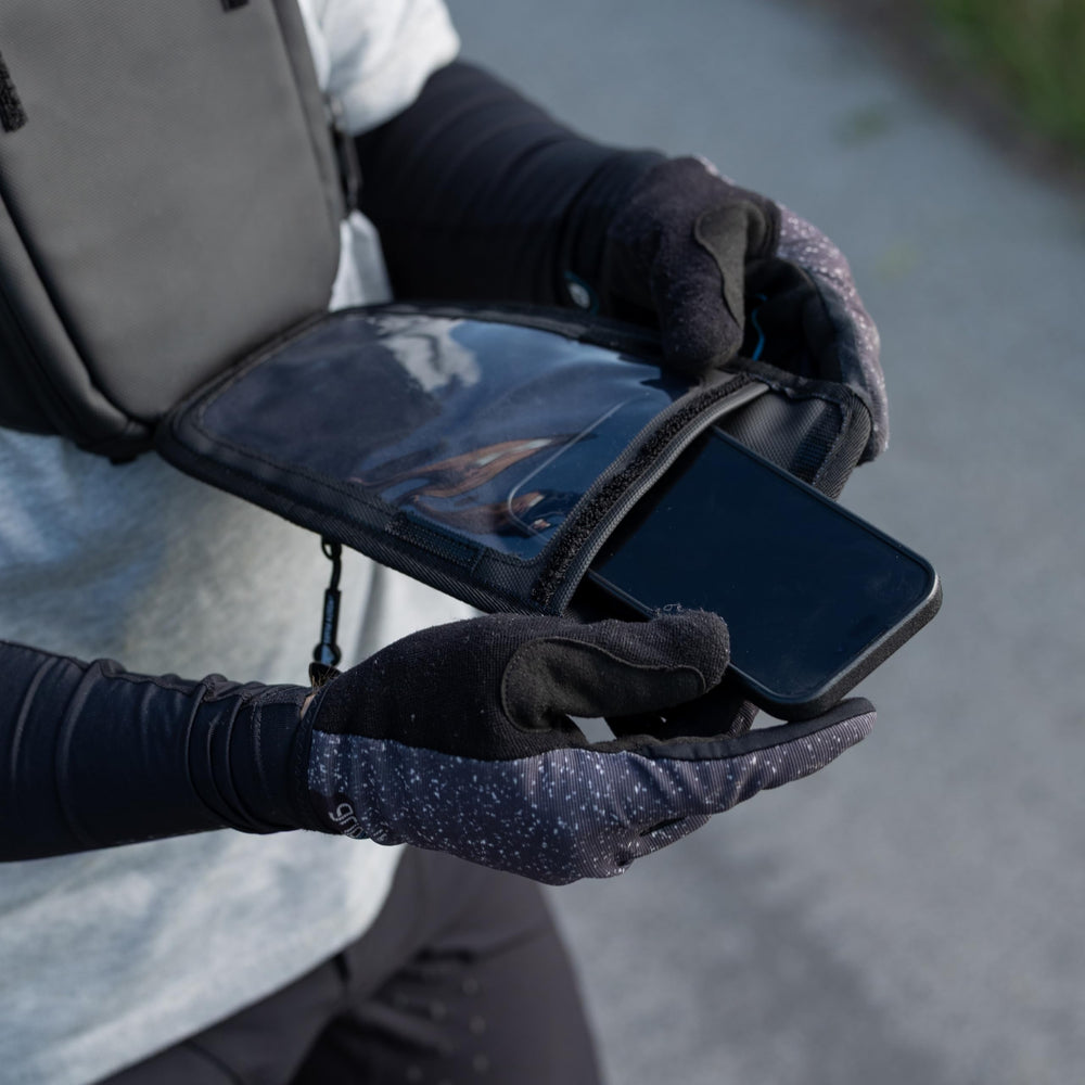 Frosty Peaks chest rig black detailed stitching, durable rugged build.