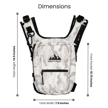 FROSTY PEAKS Ride Pack in action on a snowy trail shows hands-free convenience