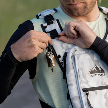 FROSTY PEAKS Ride Pack back storage keeps larger items secure