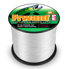 Frwanf 8-strand braided line colorfast spool showing vibrant color for long-lasting visibility