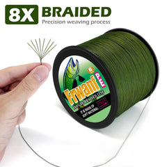 Frwanf 8 Strands Braided Line casting in action, smooth and controlled release