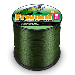 Frwanf 8-Strand braided line close-up shows colorfast material for long-lasting visibility
