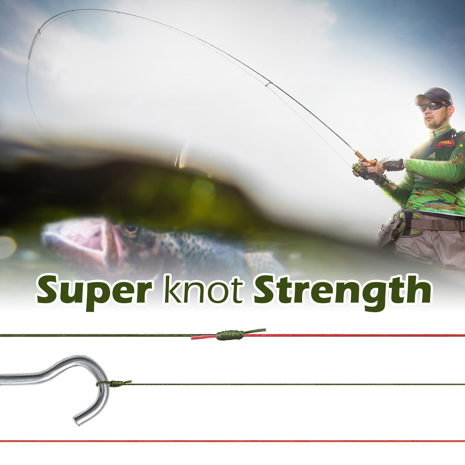 Frwanf 8-strand braided line performs in freshwater for versatile use