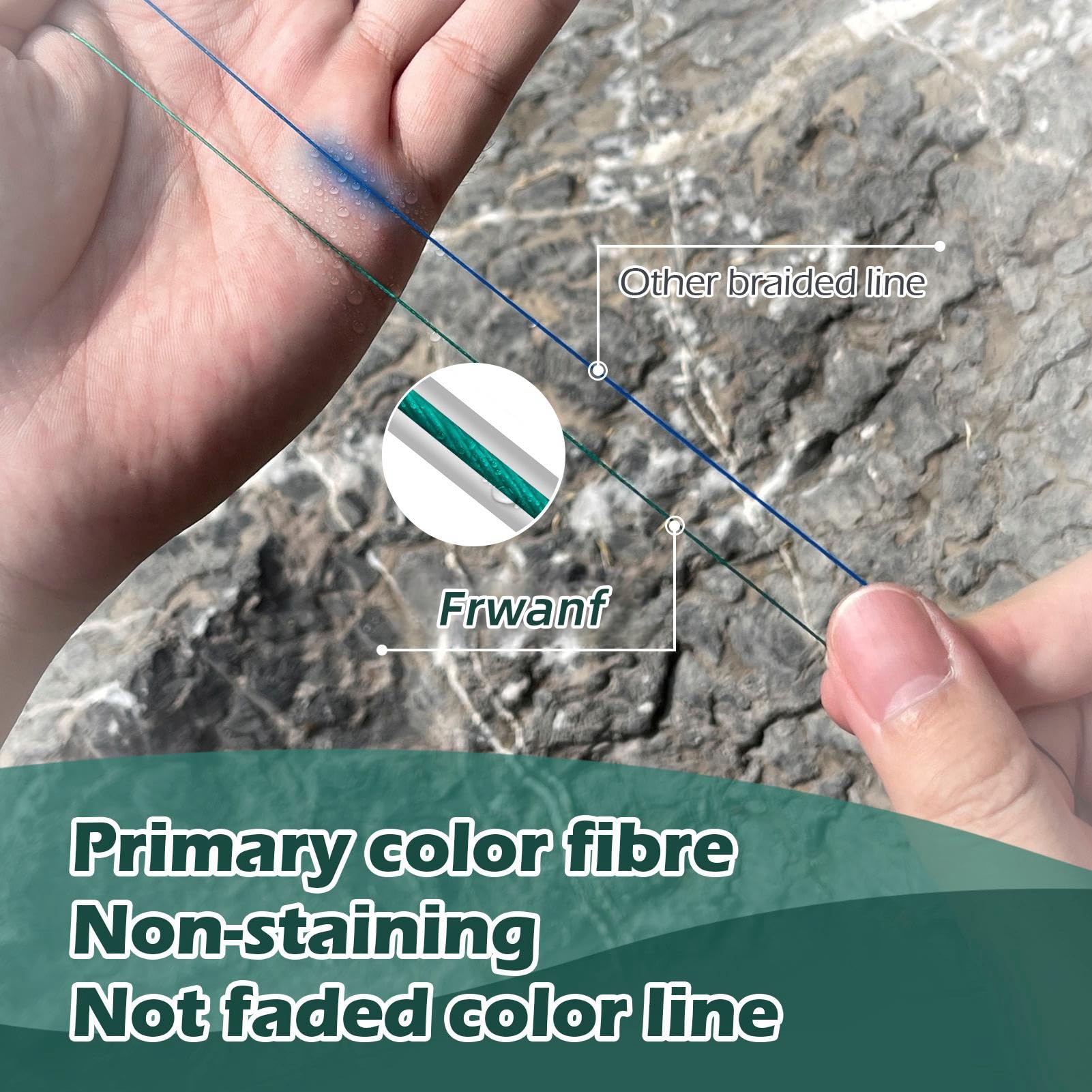 Frwanf 8 Strand high-strength tensile line ready to tackle big fish.