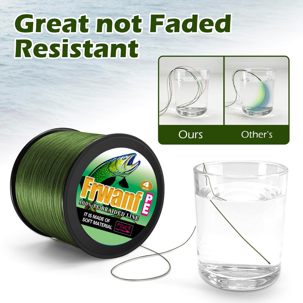 Frwanf 8 Strand lightweight casting enables longer, more accurate casts.