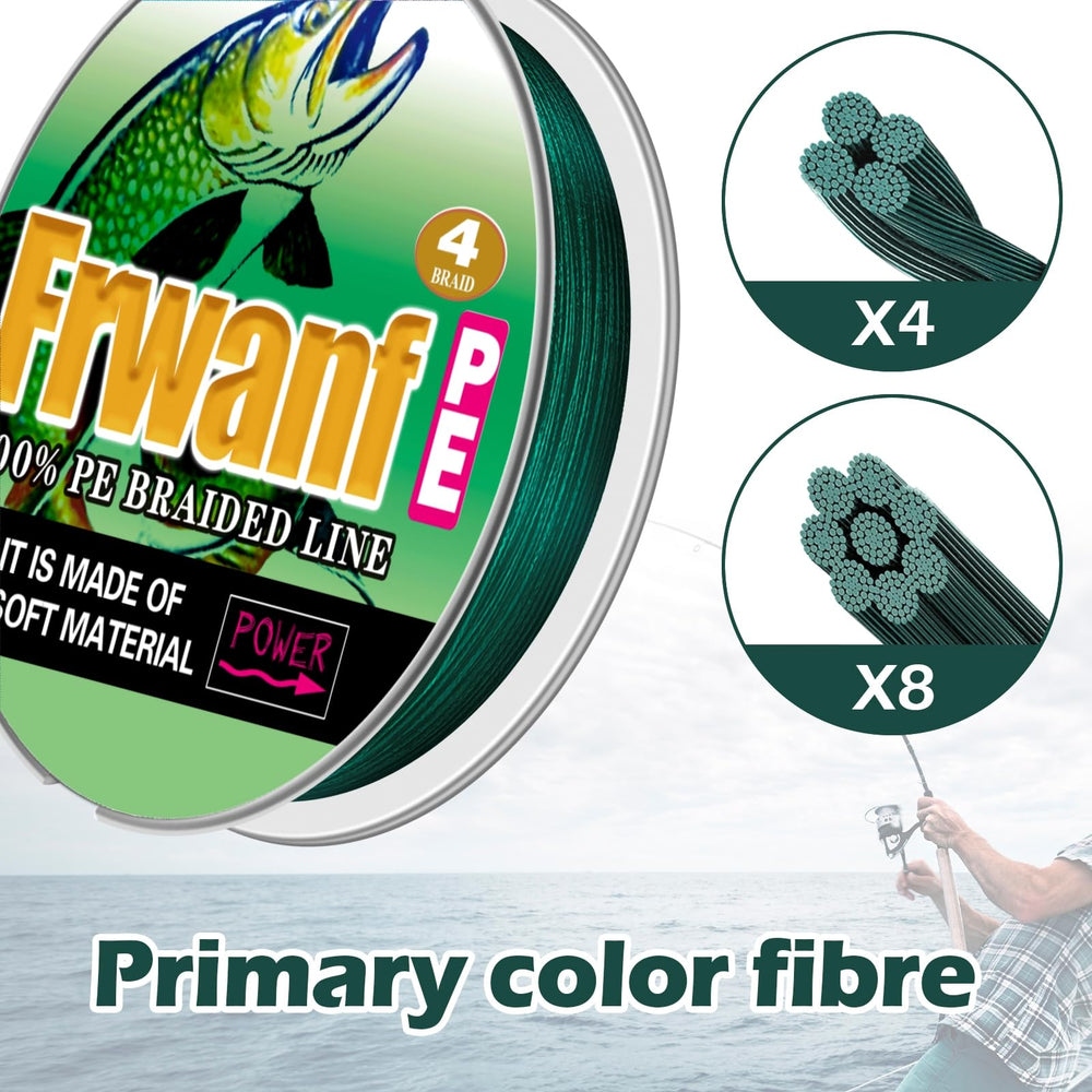 Frwanf 8-strand line in freshwater color shows lasting visibility