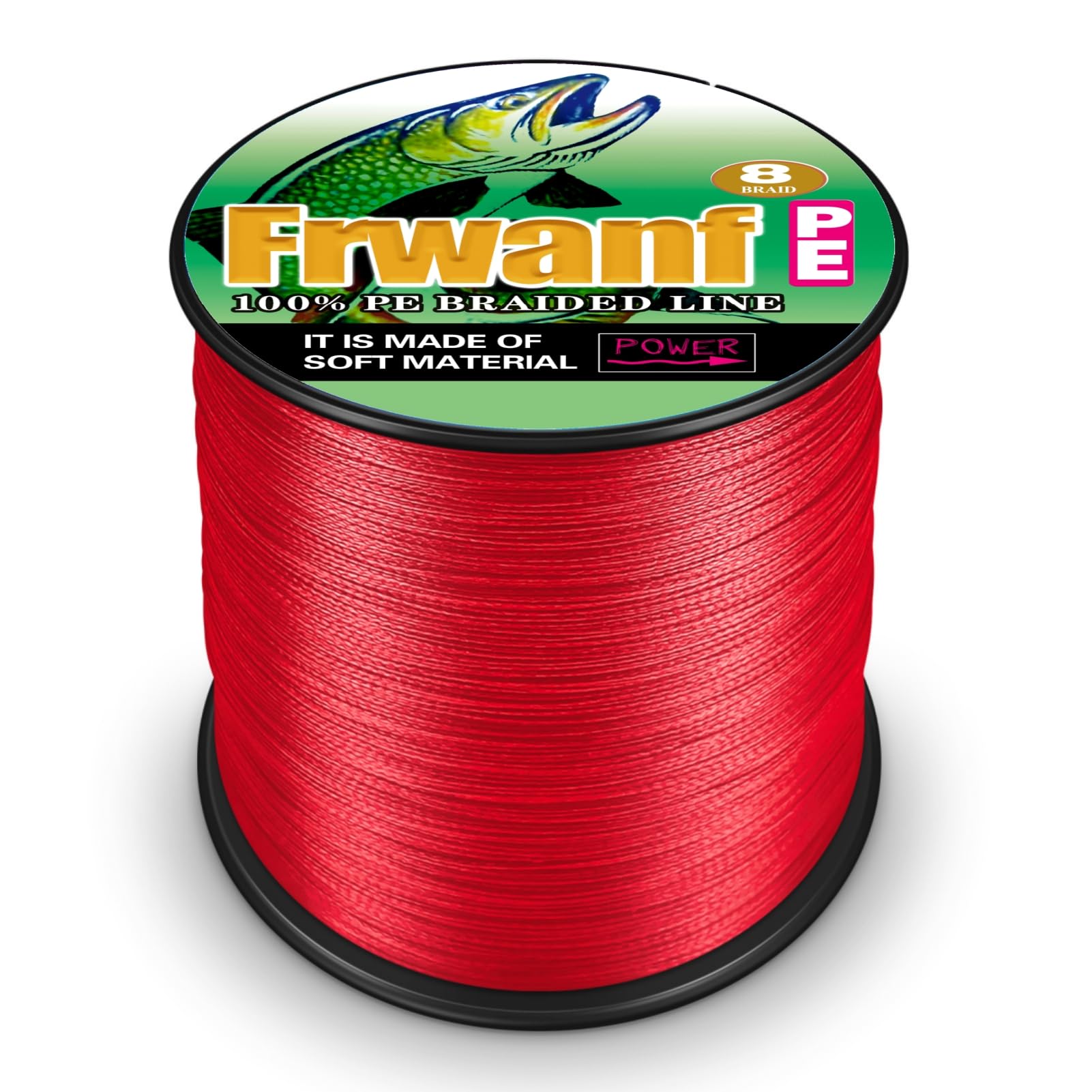Frwanf colorfast 8-strand braided line maintains vibrant color for easy line tracking during long casts.