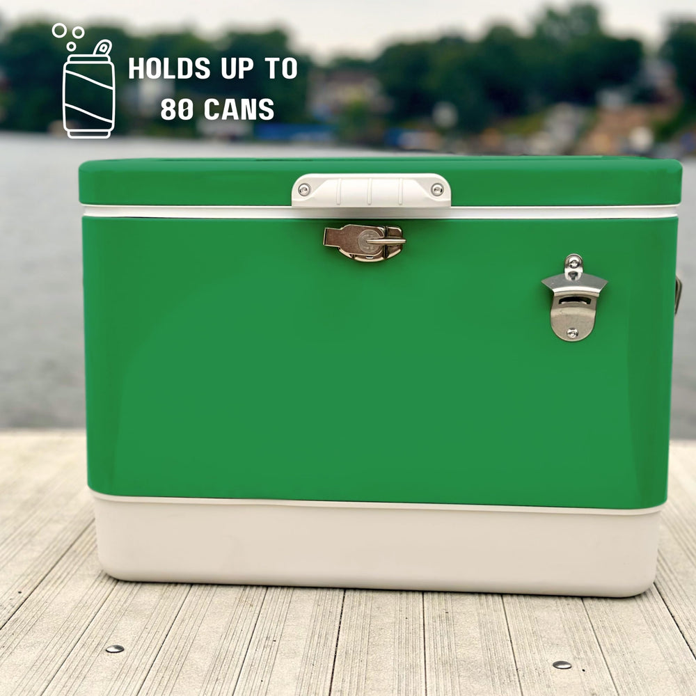 Holds up to 80 cans for outdoor events.