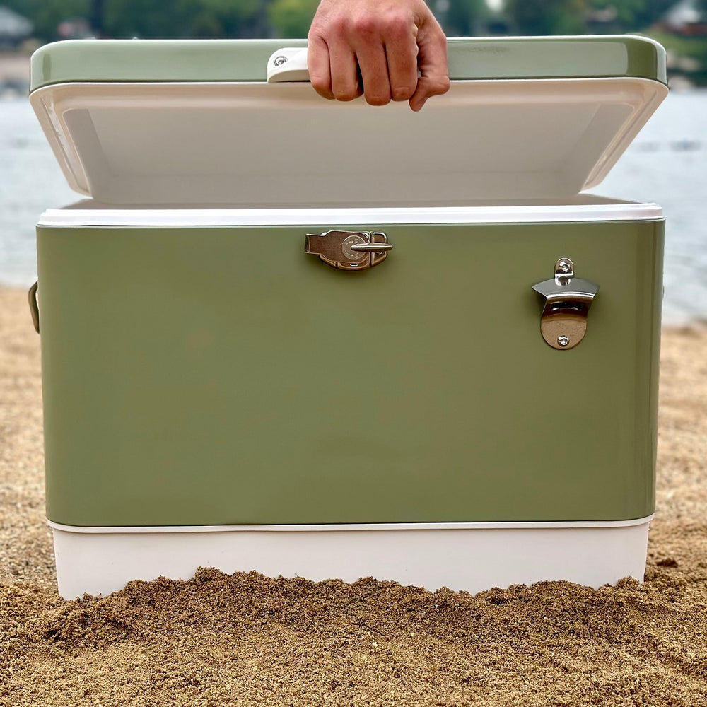 Interior dimensions show ample space for organized beverage storage.
