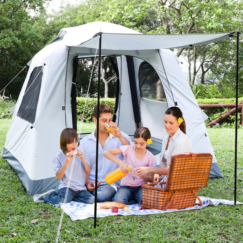 Fseoot Quick Setup Tent solo setup enables one-person pitch in minutes.