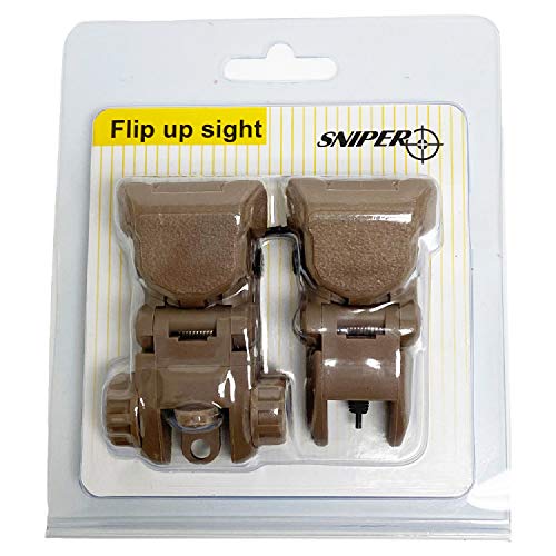 Dual flip-up sights ready for fast elevation on tactical rails