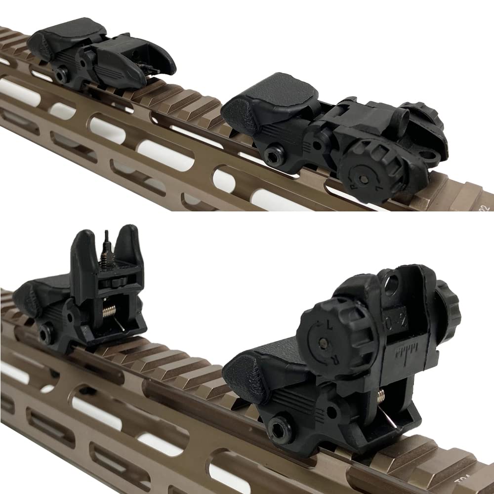 FSI polymer flip-up rear sight on Picatinny rail for fast target reacquisition
