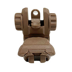 FSI rear flip-up sight in tan for reliable rail guidance