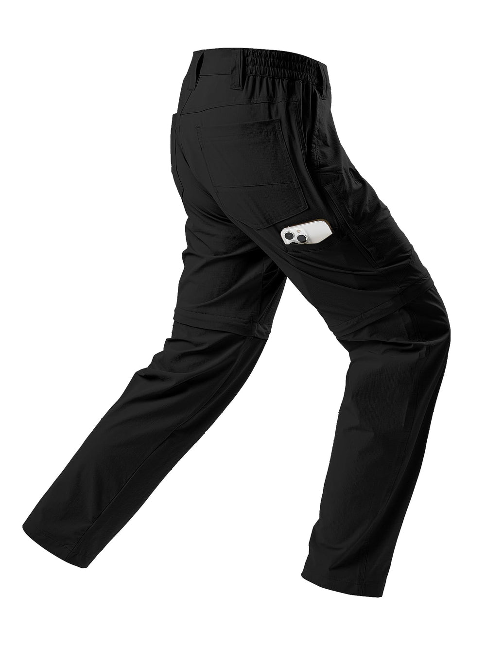 FTAZWBD men's hiking convertible pants quick-dry fabric in action