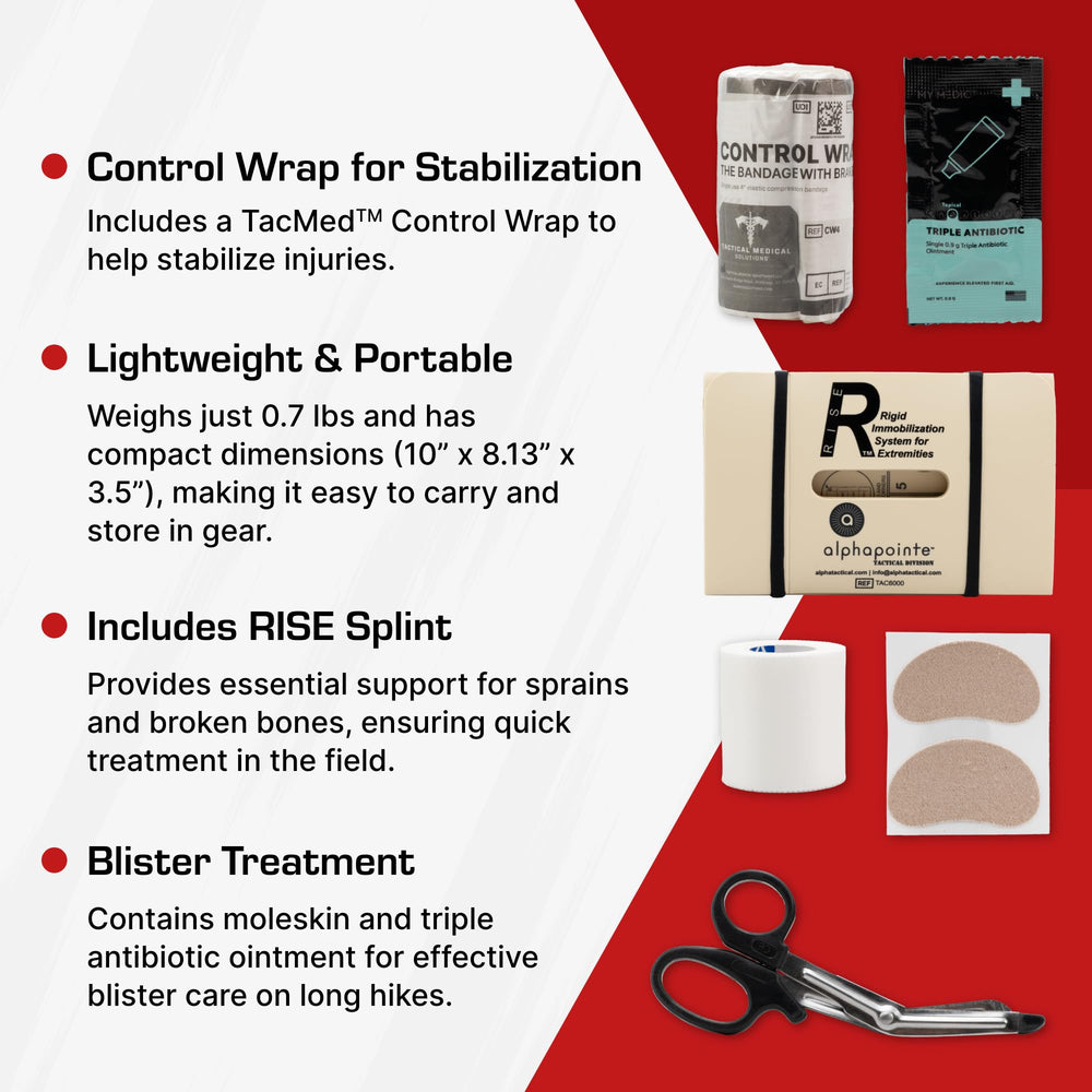 FTK Control Wrap secures dressings to stabilize wounds in the field