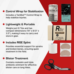 FTK Control Wrap secures dressings to stabilize wounds in the field