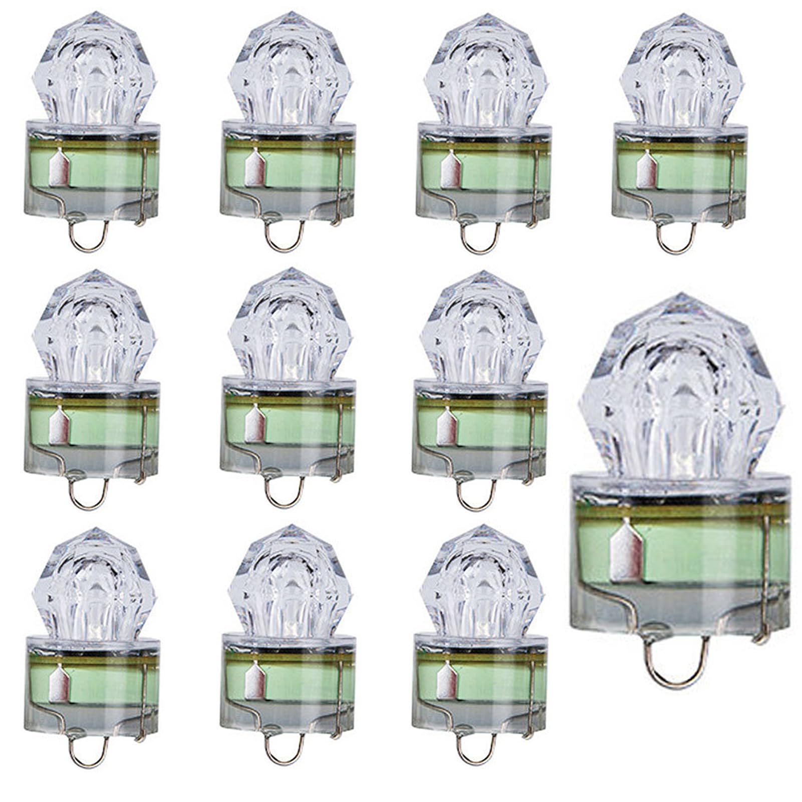 Fulandci 10-pack green LED deep drop fishing lights – product image 1