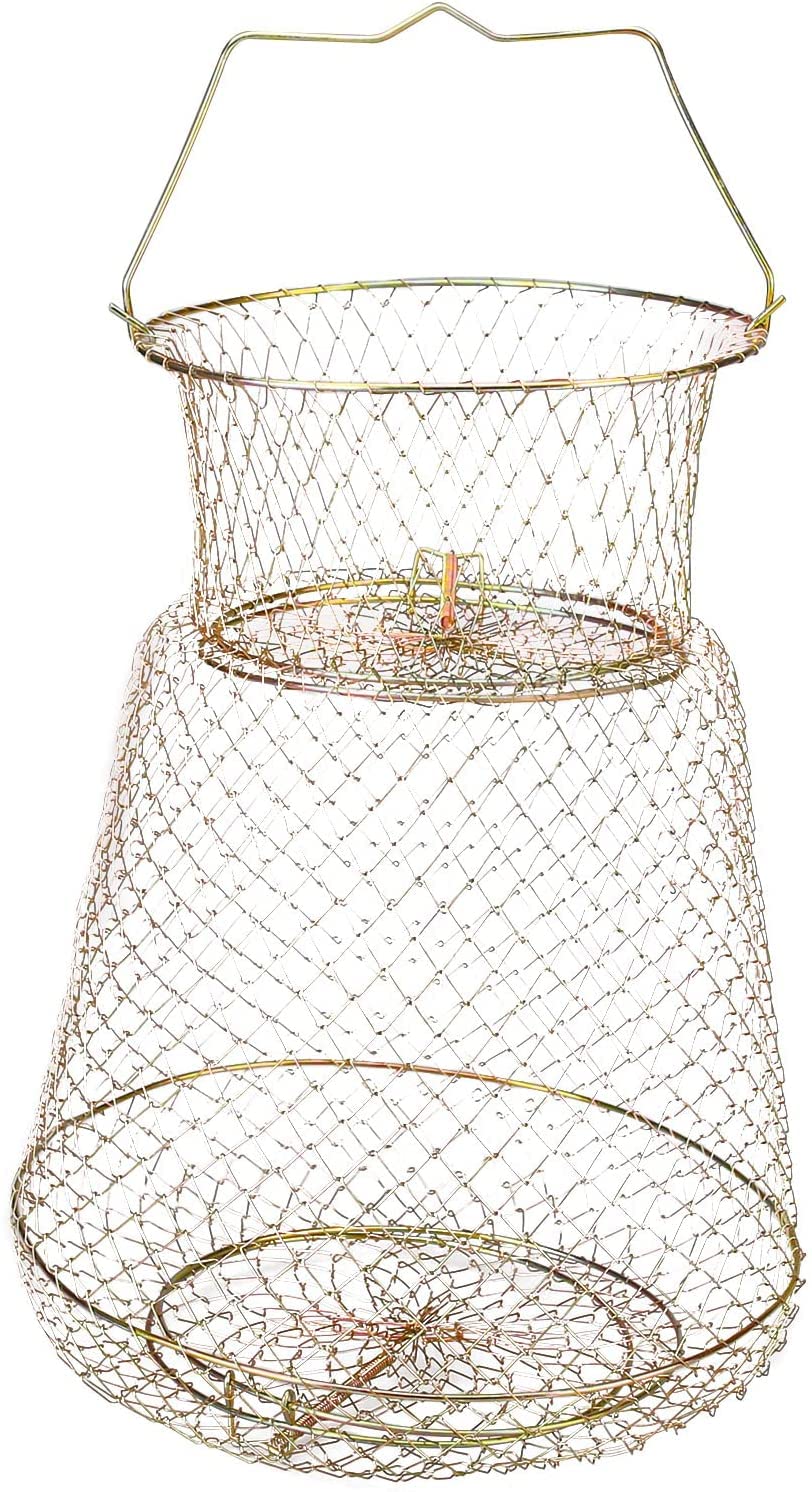 Fulanfudi 13in steel wire fish basket with galvanized finish