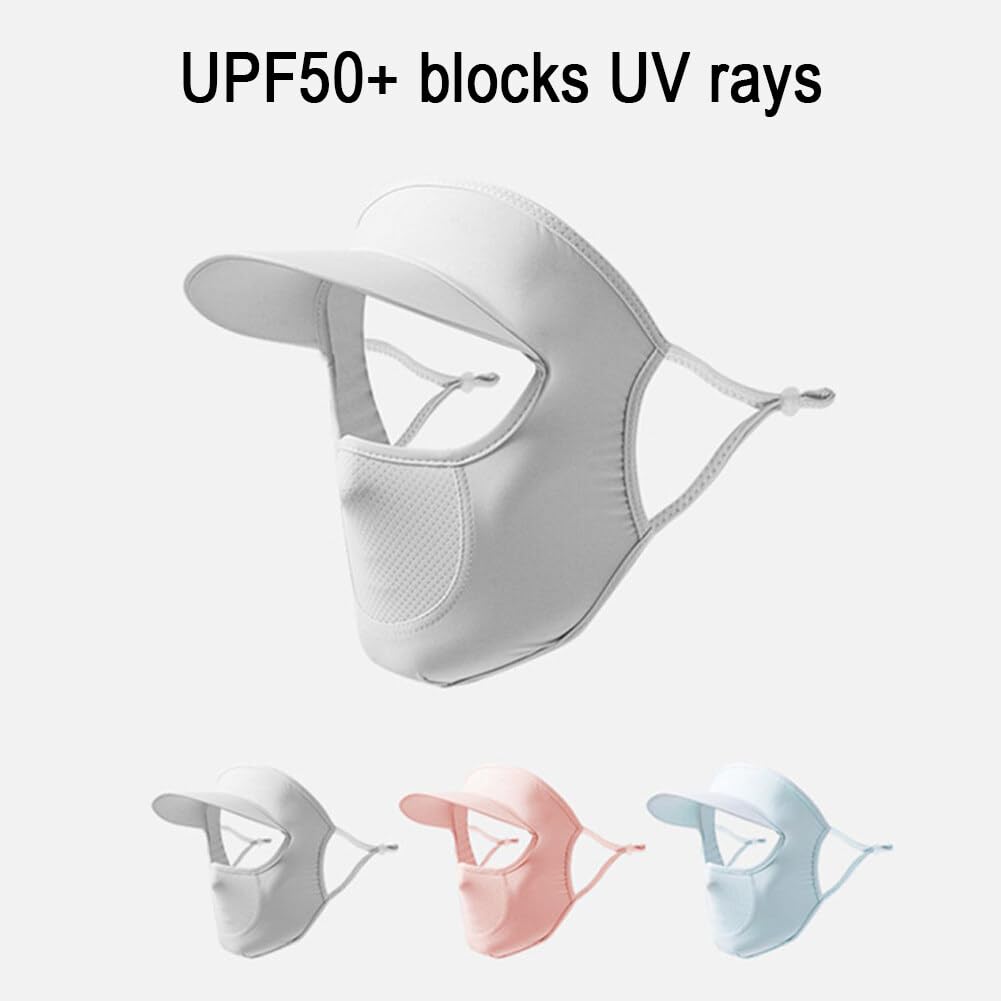 Windproof sun protection face cover with mesh ventilation holes