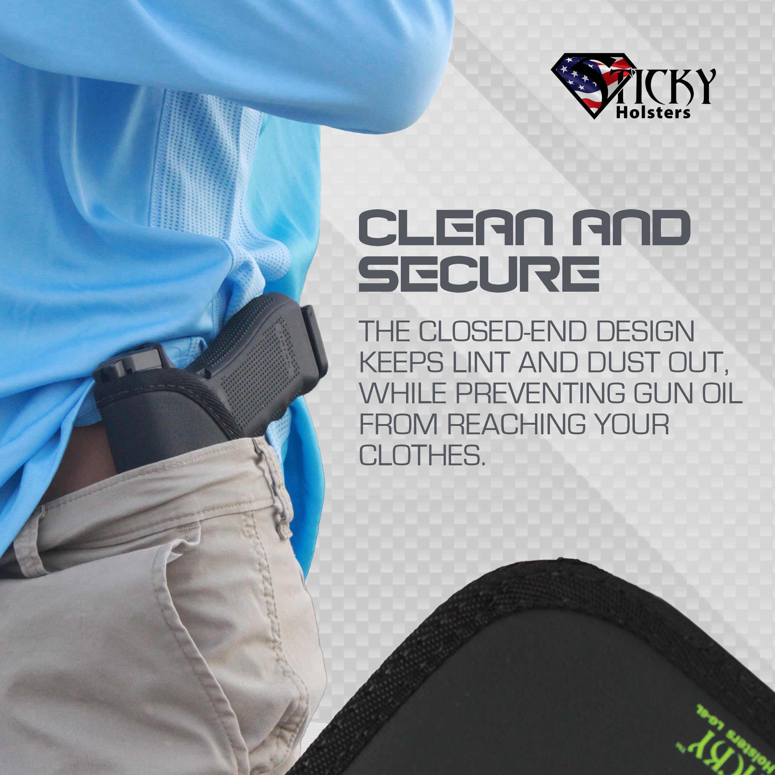 Holds full/large autos with up to 5-inch barrels and rail laser