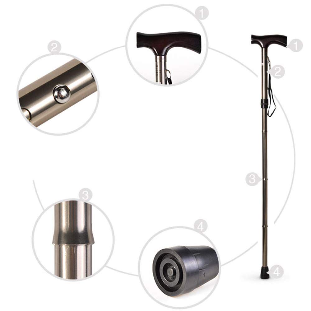 Fullgaden upgraded folding walking stick folded compactly fits bags and backpacks