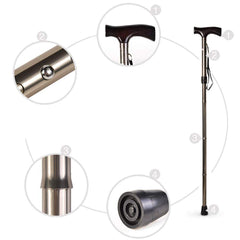 Fullgaden upgraded folding walking stick folded compactly fits bags and backpacks