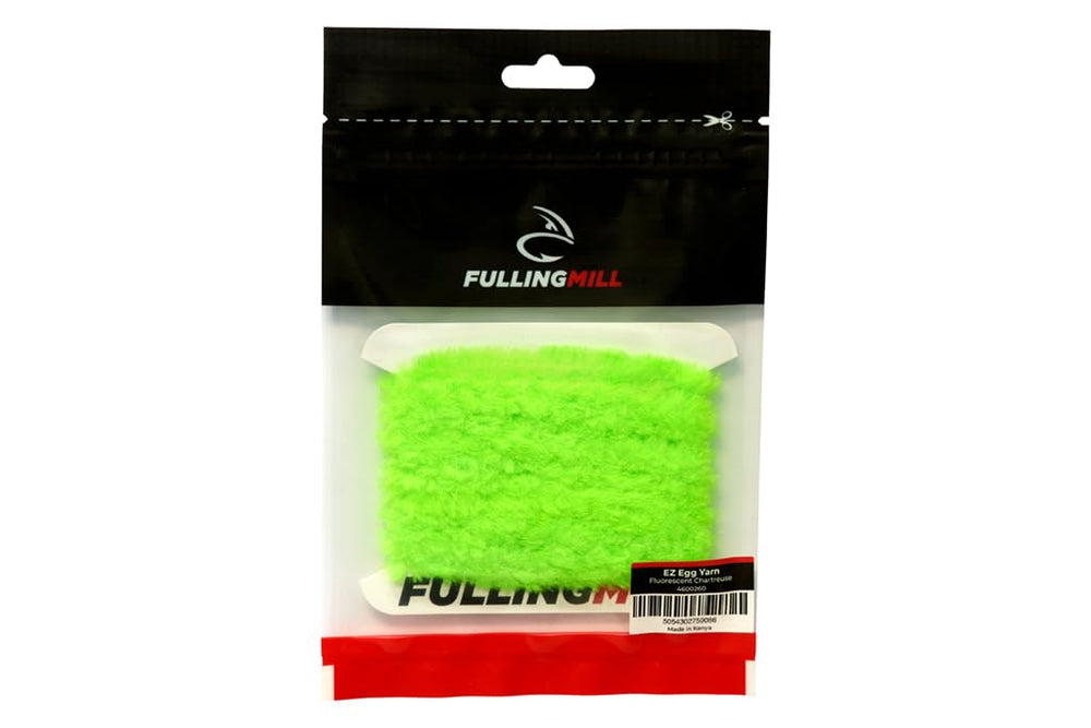 Fulling Mill EZ Egg Yarn in fluorescent chartreuse for fast, realistic egg flies.