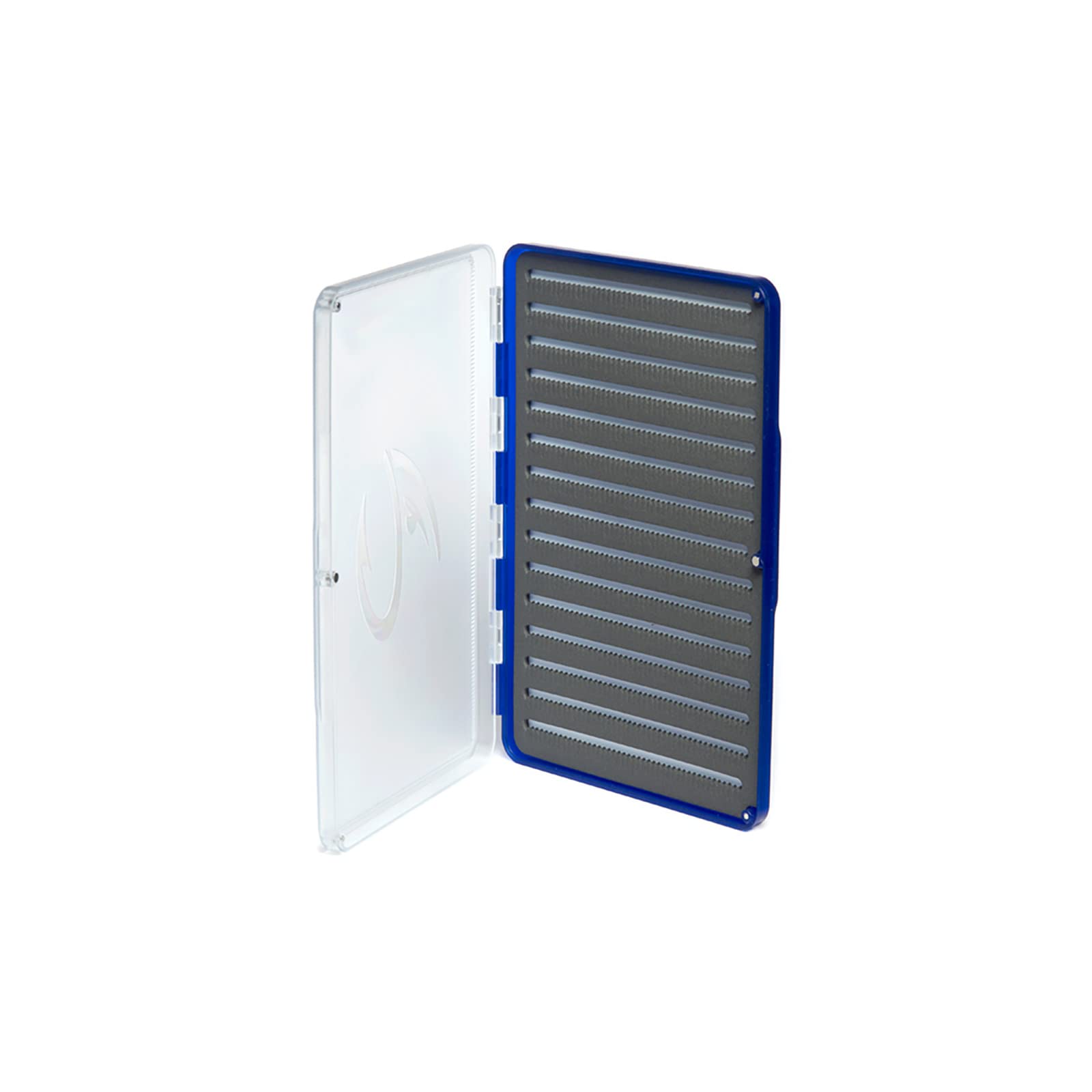 Fulling Mill Guide Box Blue interior with 4 mm high-density foam bed for quick fly access.