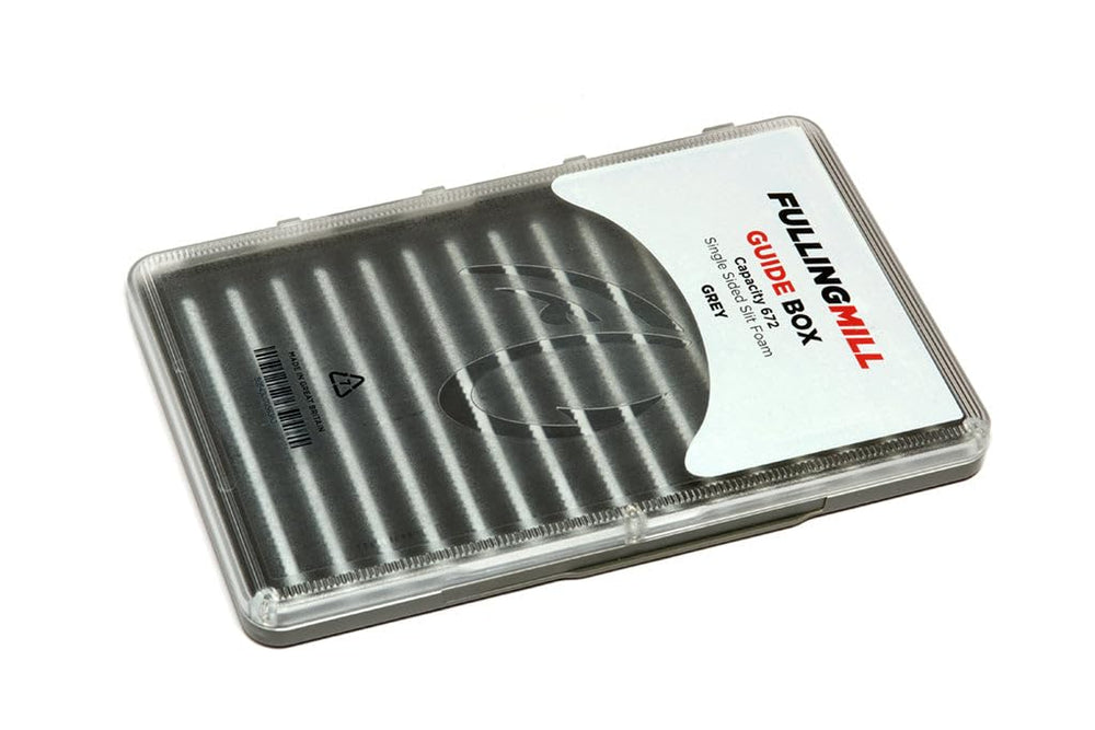 Fulling Mill Guide Box gray exterior for durable fly storage