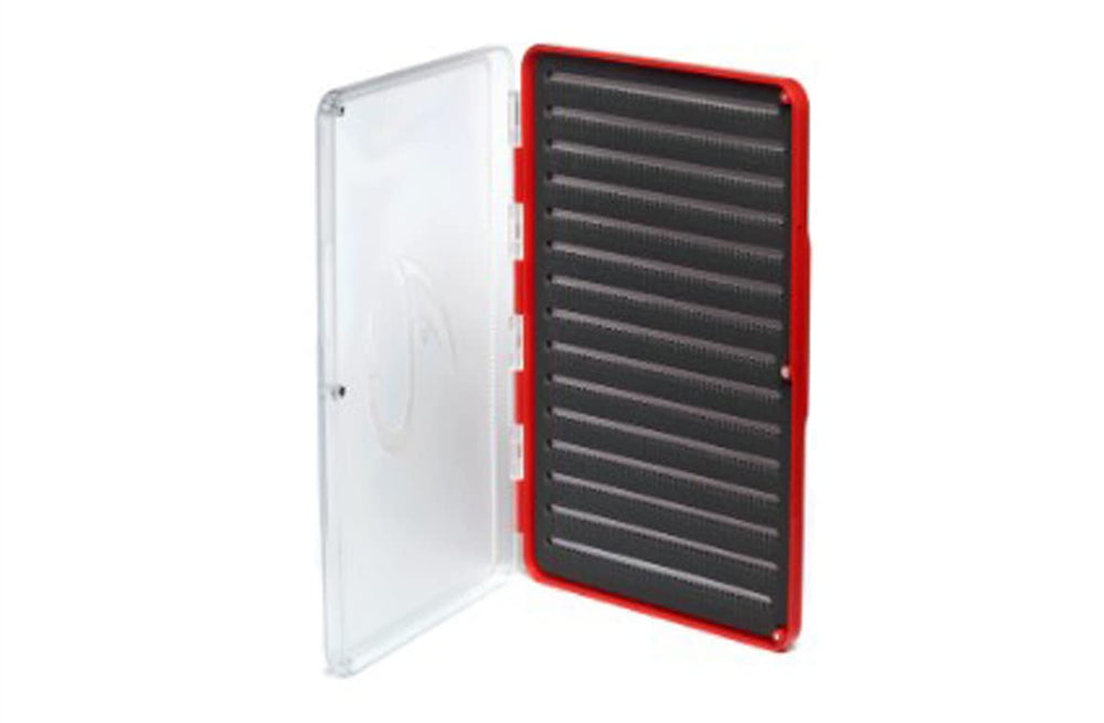 Fulling Mill Guide Box Red front view highlights compact, durable design for travel and competition.