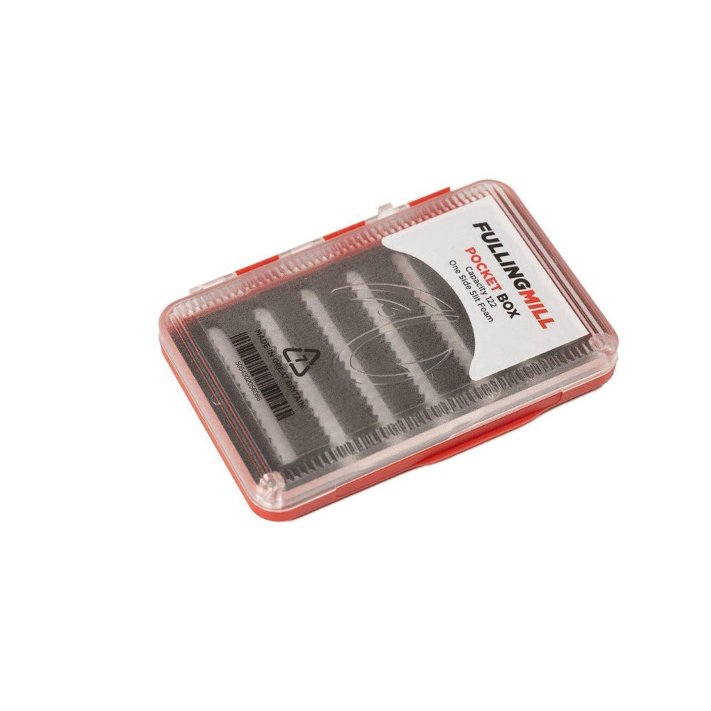Fulling Mill Pocket Box front view highlights compact, pocket-friendly design for easy carry.