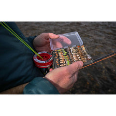 Fulling Mill Pocket Box Gray in pocket demonstrates portability