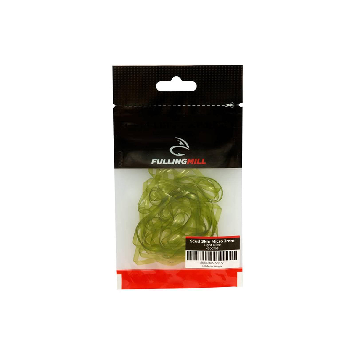 Fulling Mill Scud Skin Micro 3mm translucent shellback material for realistic nymph and shrimp patterns.