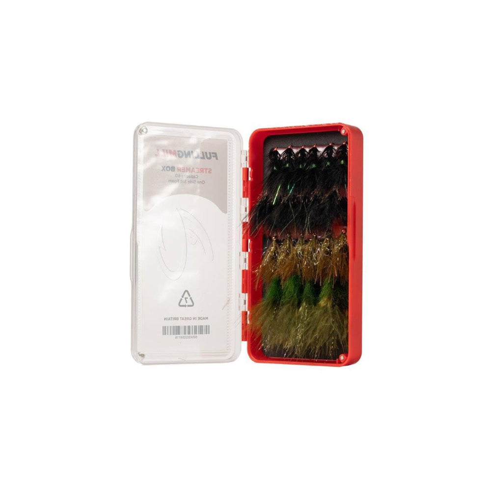 Fulling Mill Streamer Box interior highlighting space for up to 60 patterns
