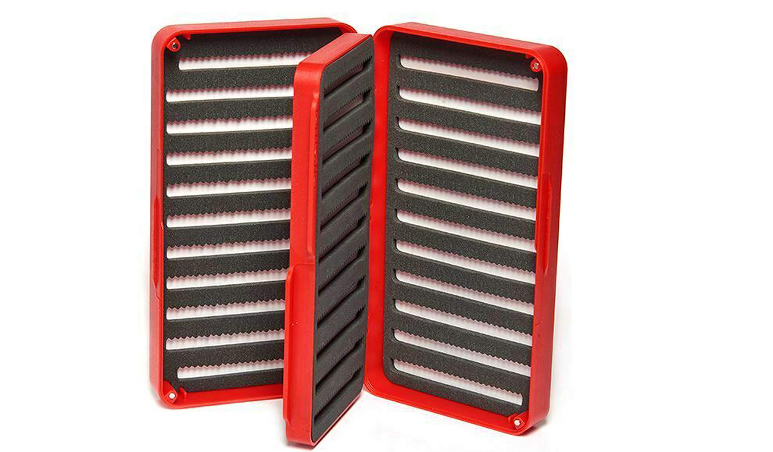 Fulling Mill Tactical Max Box open with foam sides for organized flies.