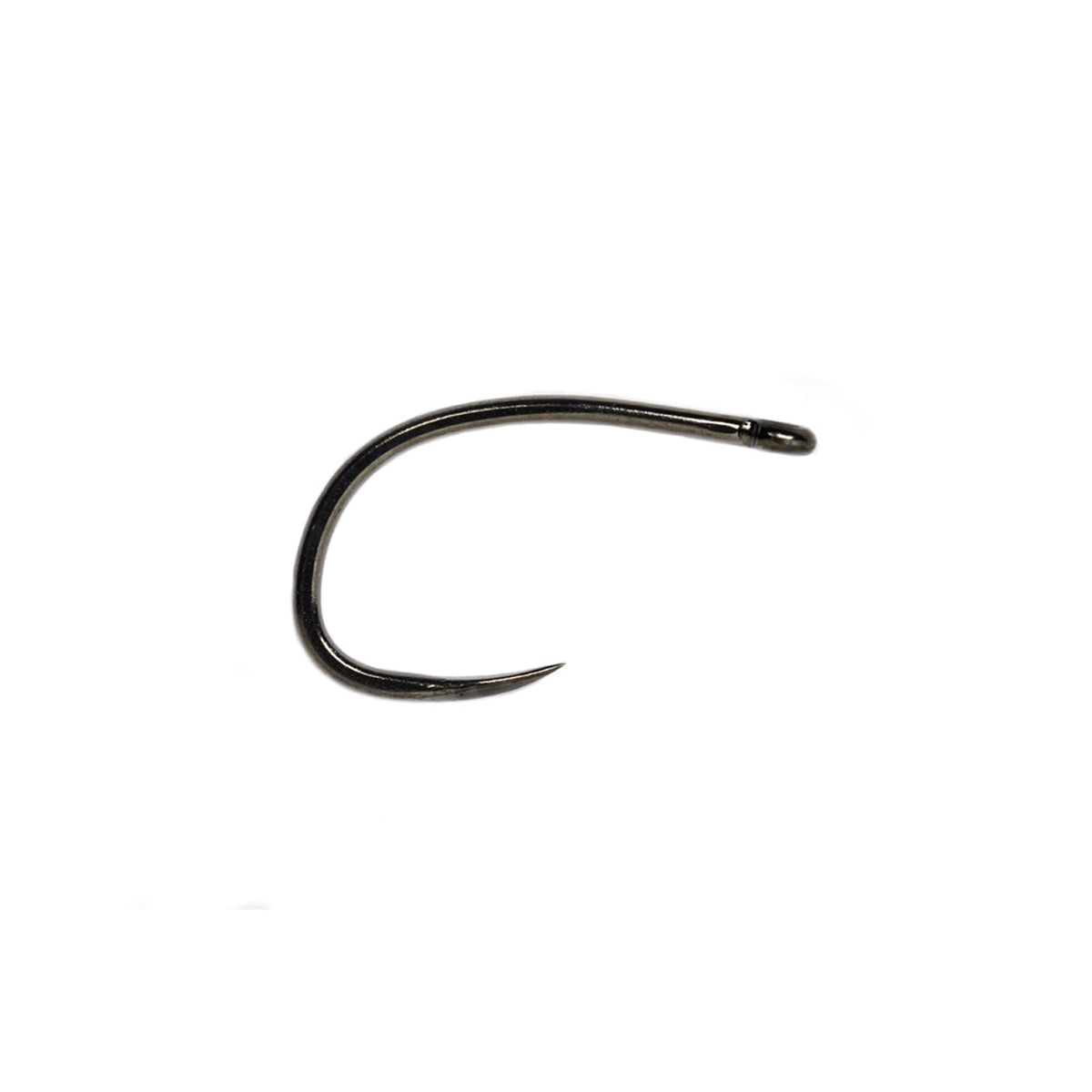 Fulling Mill FM51 Grub Boss Hook close-up, wide gape for secure euro nymph patterns