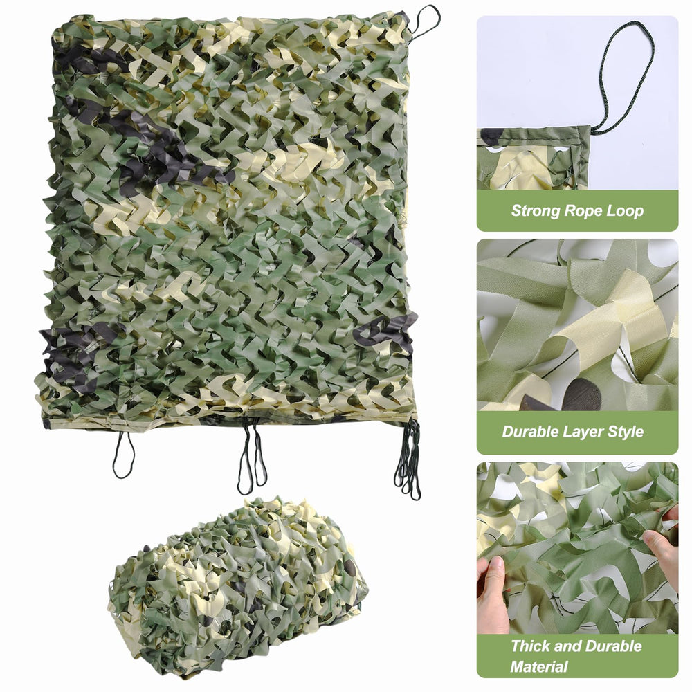 FullLit camo netting with 3D leaf pattern reduces glare and blends with terrain