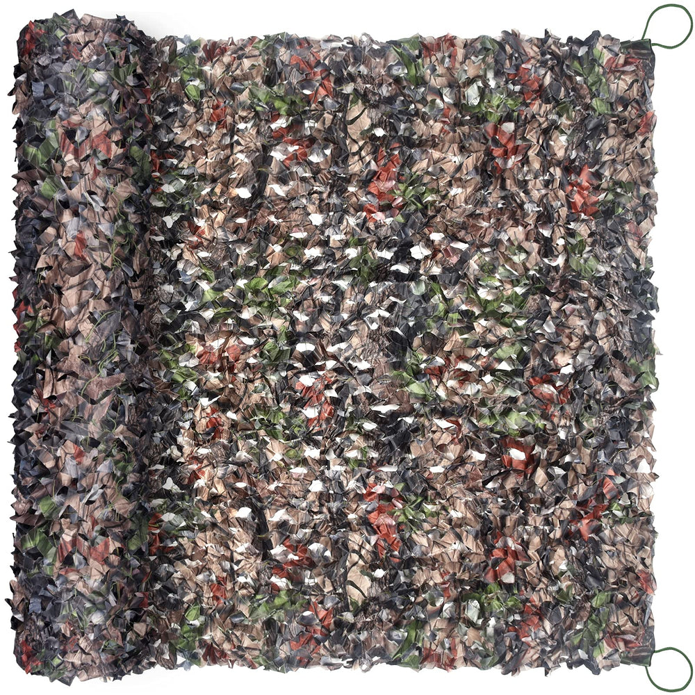 FullLit camo netting forest leaf pattern close-up for natural concealment.