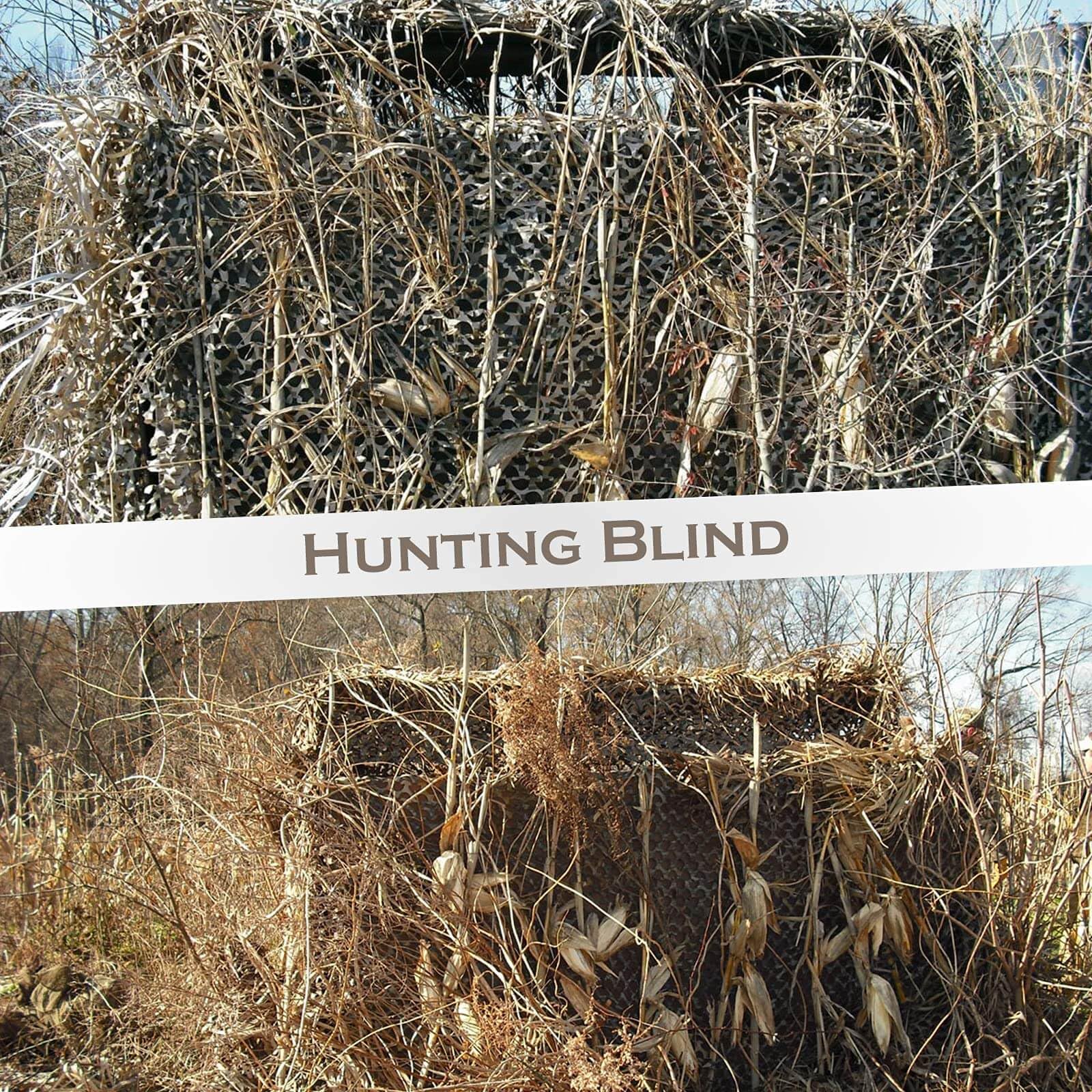 FullLit camo netting features mesh backing for depth and realism.