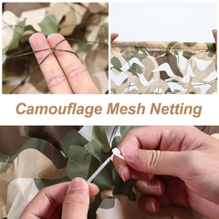 FullLit camo netting reinforced tape edges resist ripping during use.