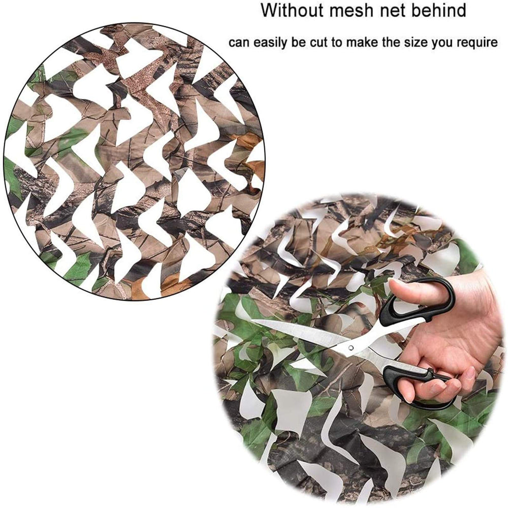 FullLit camo netting waterproof fabric shows quick-drying material ideal for rainy outdoor sessions.