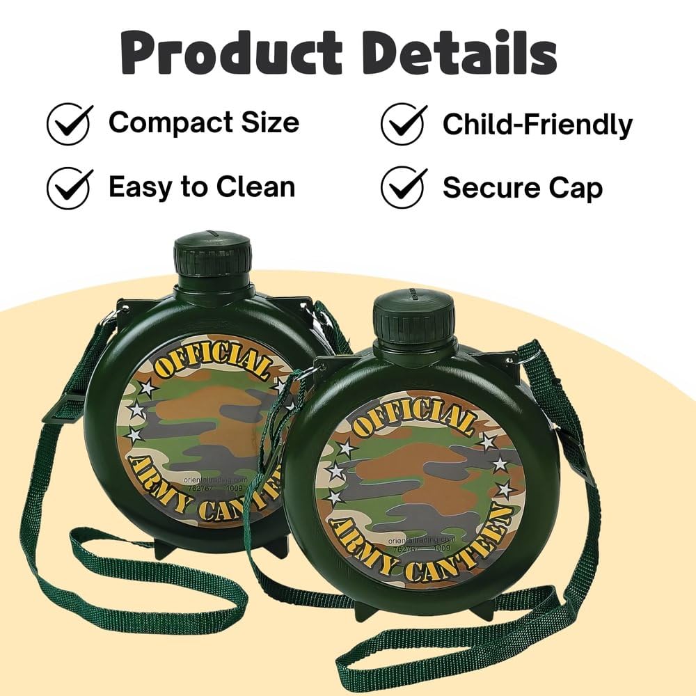 Fun Express safari-themed party-favor canteens for kids' birthday