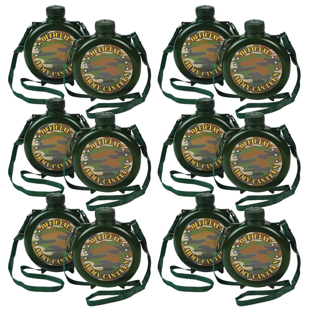 Fun Express canteen water bottle with camo pattern for outdoor adventures