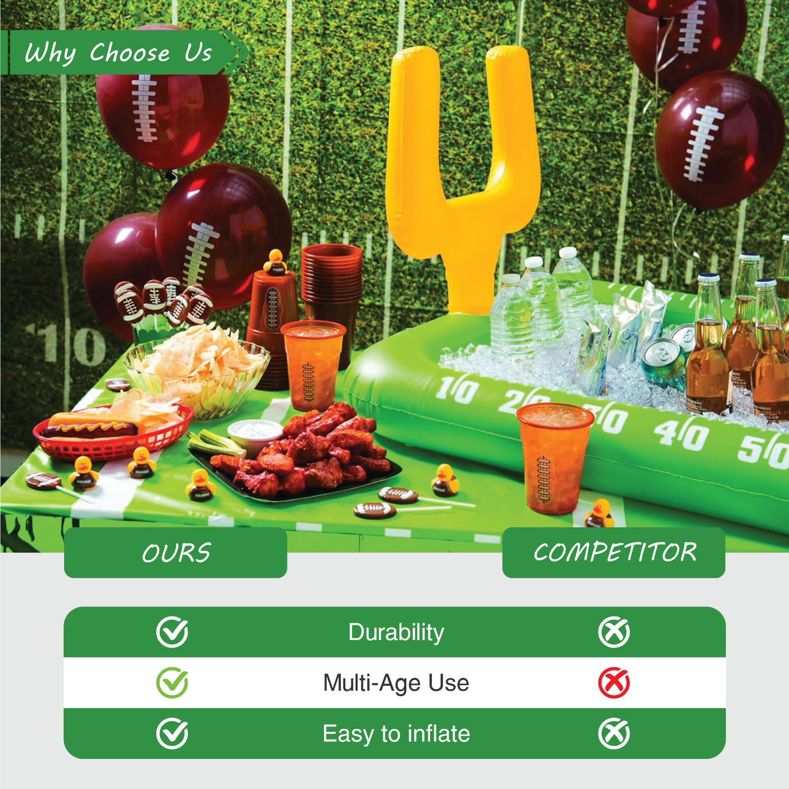 Fun Express inflatable cooler at a family gathering keeps drinks accessible for all