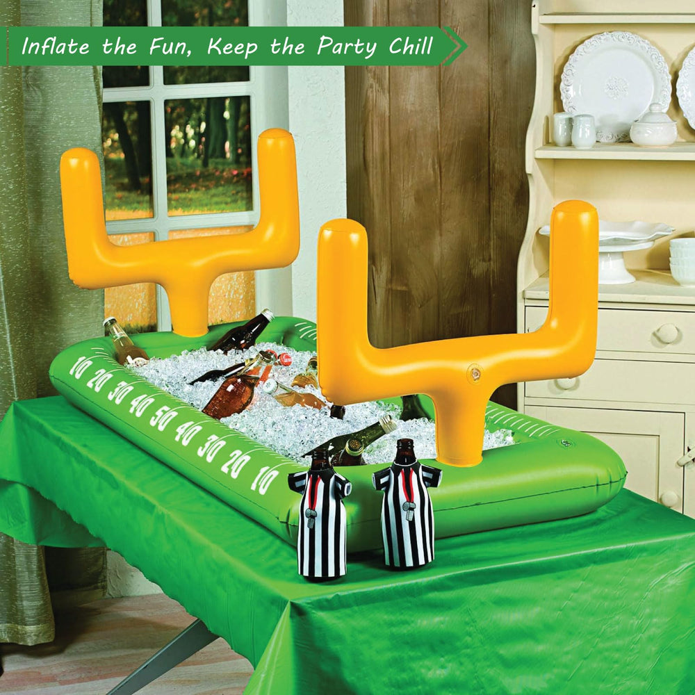 Fun Express inflatable vinyl box cooler keeps beverages chilled during outdoor events
