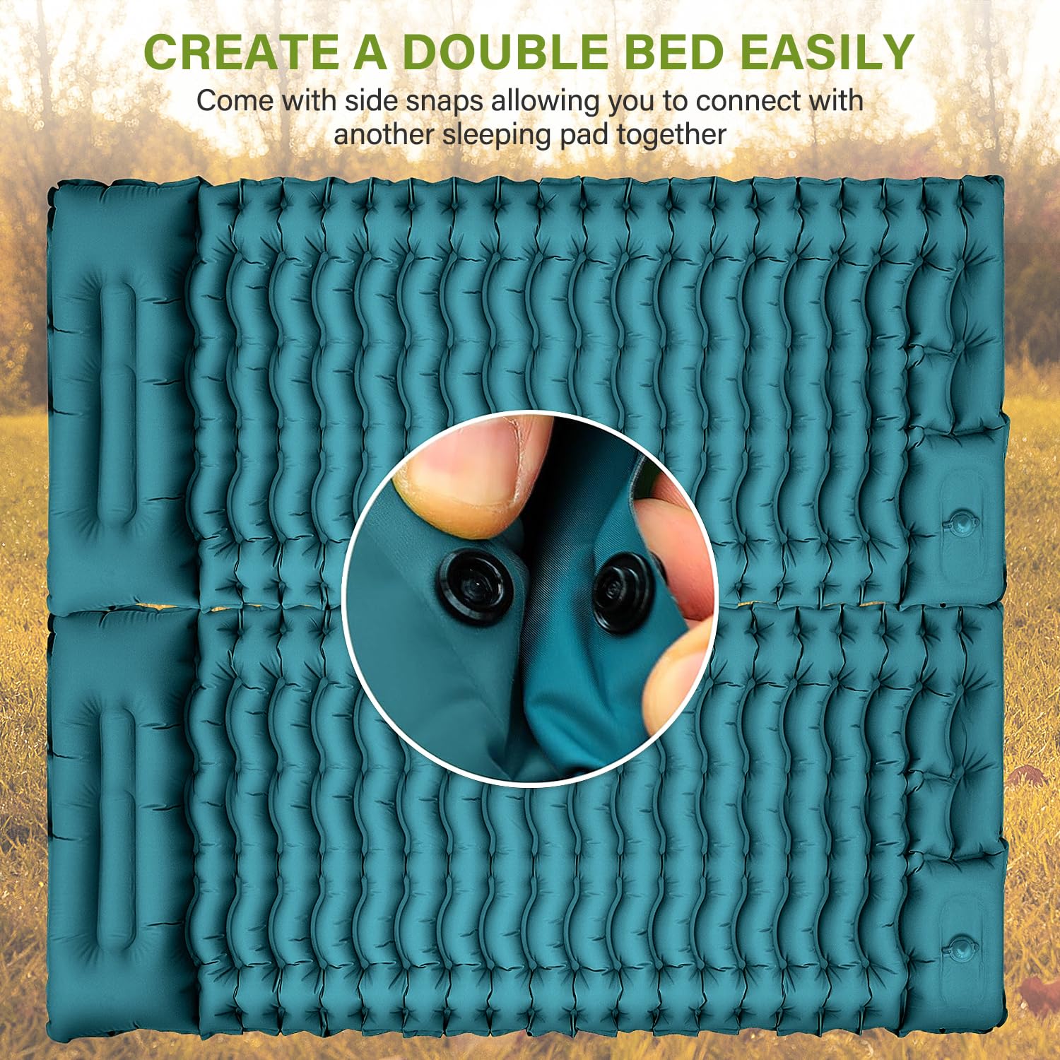 Fun Pac camping sleeping pad 40D nylon TPU shell for rugged durability
