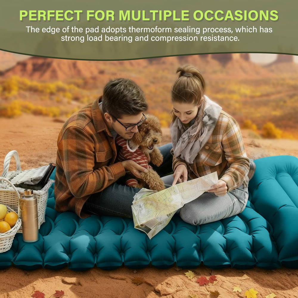 Fun Pac camping sleeping pad side profile showing compact carry