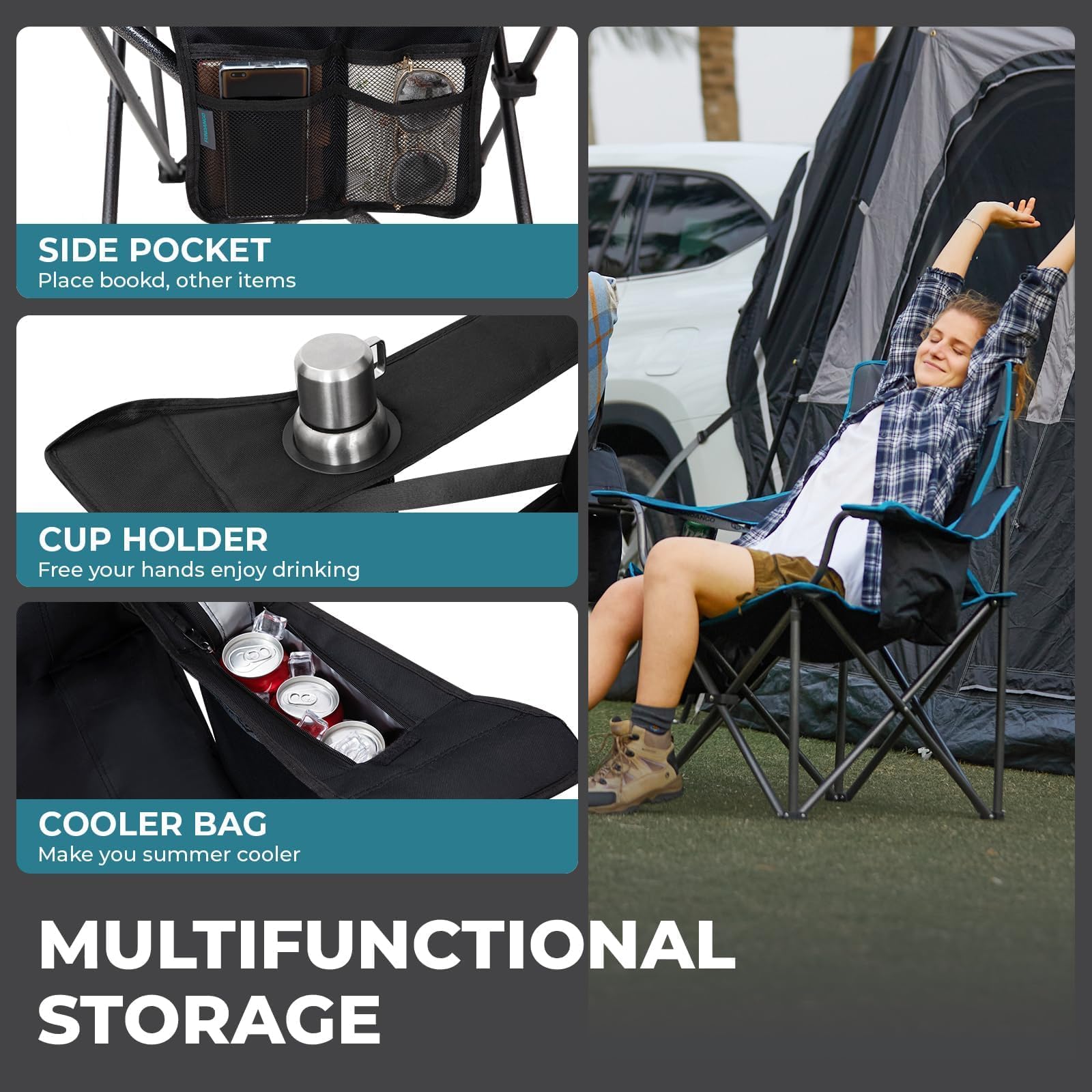Fundango carry bag included for simple packing and travel.